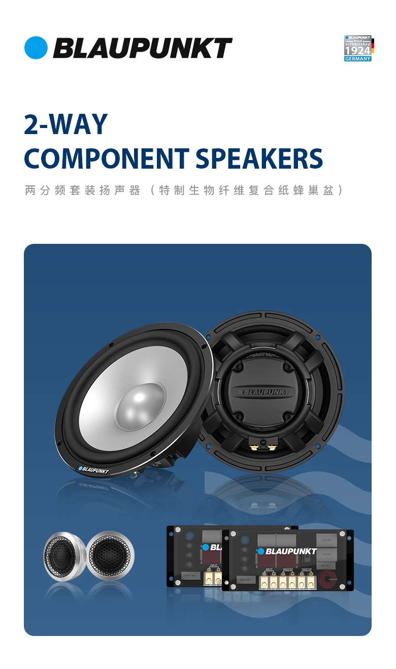 德國(guó)（藍(lán)寶BLAUPUNKT）MPS 2662 C38 新旗艦高端兩分頻